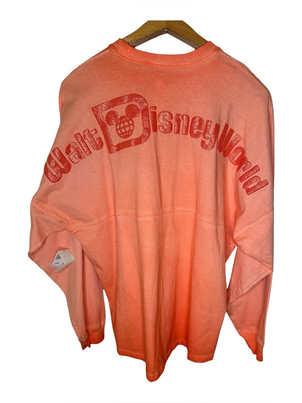 Walt Disney World 2019 Spirit Jersey Coral Peach Ombre Glitter Size Medium New